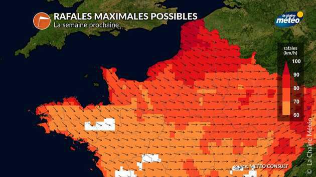 Risque de coup de vent la semaine prochaine : le nord-ouest sous attention