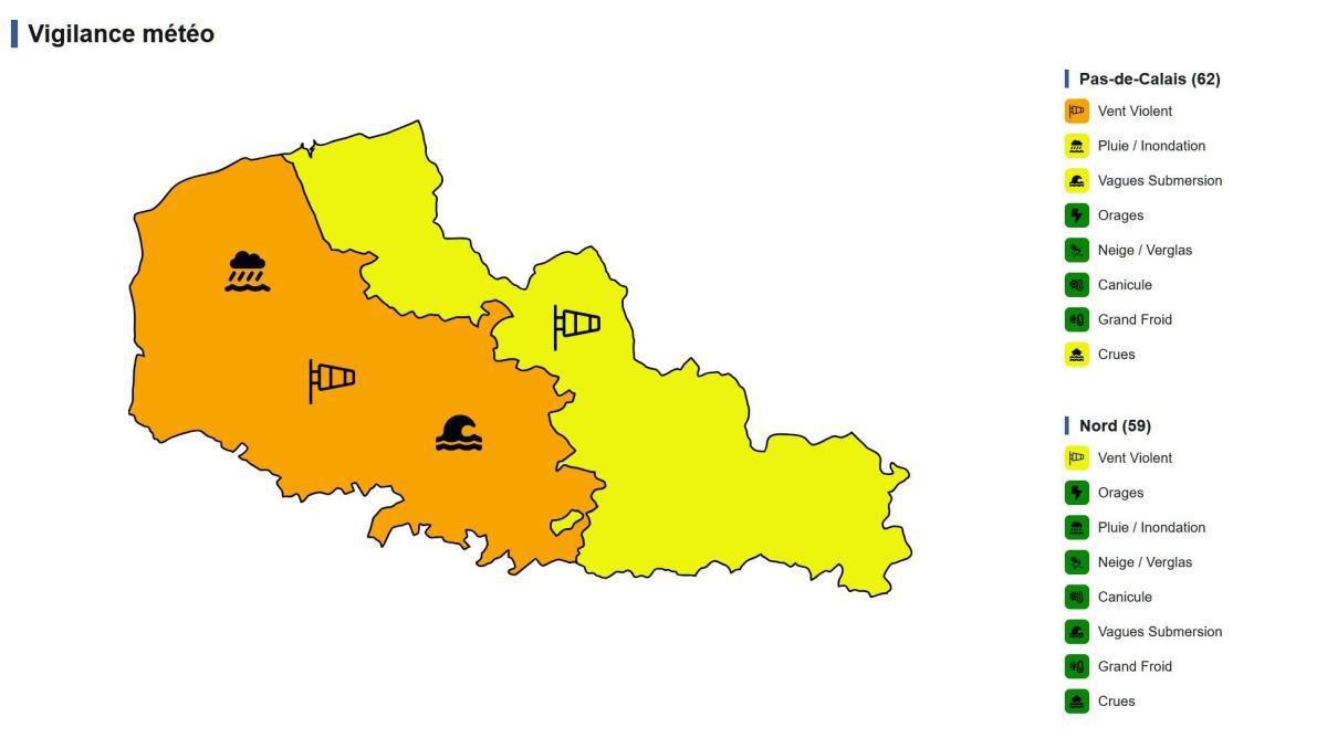 Le risque de fort coup de vent se maintient pour ce week-end Le risque de fort coup de vent se maintient pour ce week-end