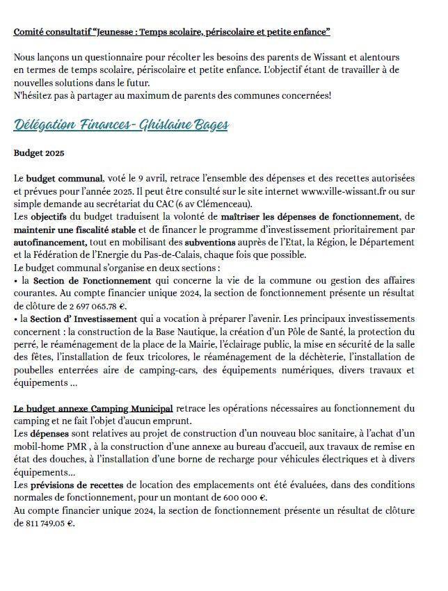 Le Lien Wissantais de Mai 2025 est en ligne