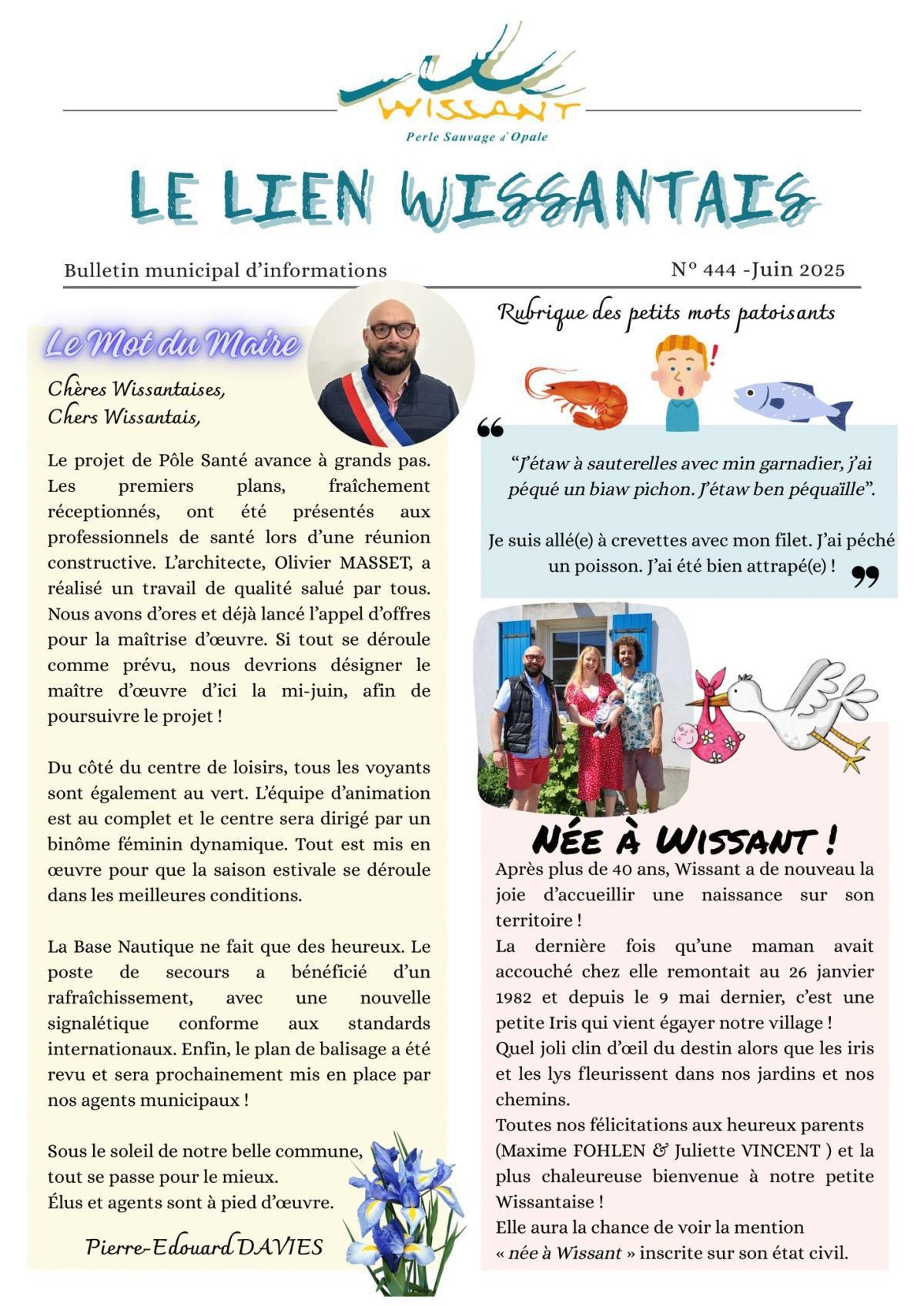 Le Lien Wissantais de Juin 2025 est en ligne