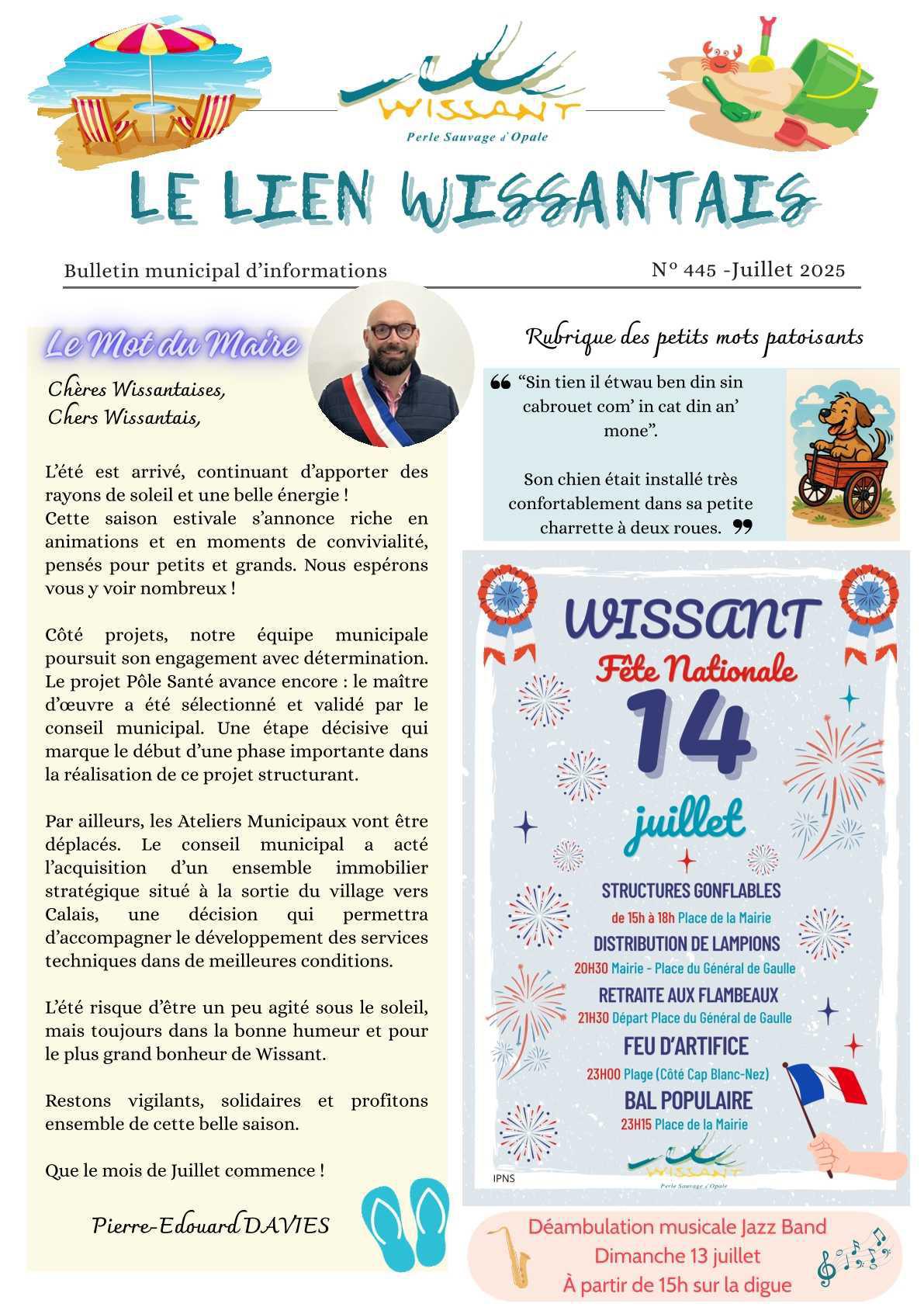 Le Lien Wissantais de Juillet 2025 est en ligne