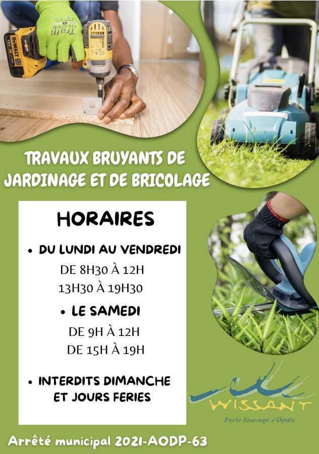 Travaux bryuants de jardinage et de bricolage