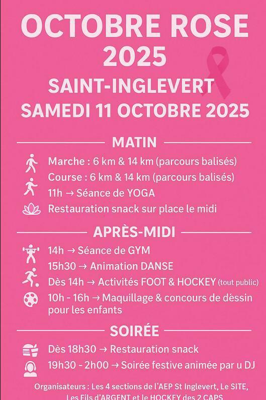 Saint-Inglevert se mobilise pour Octobre Rose le 11 octobre Saint-Inglevert se mobilise pour Octobre Rose le 11 octobre