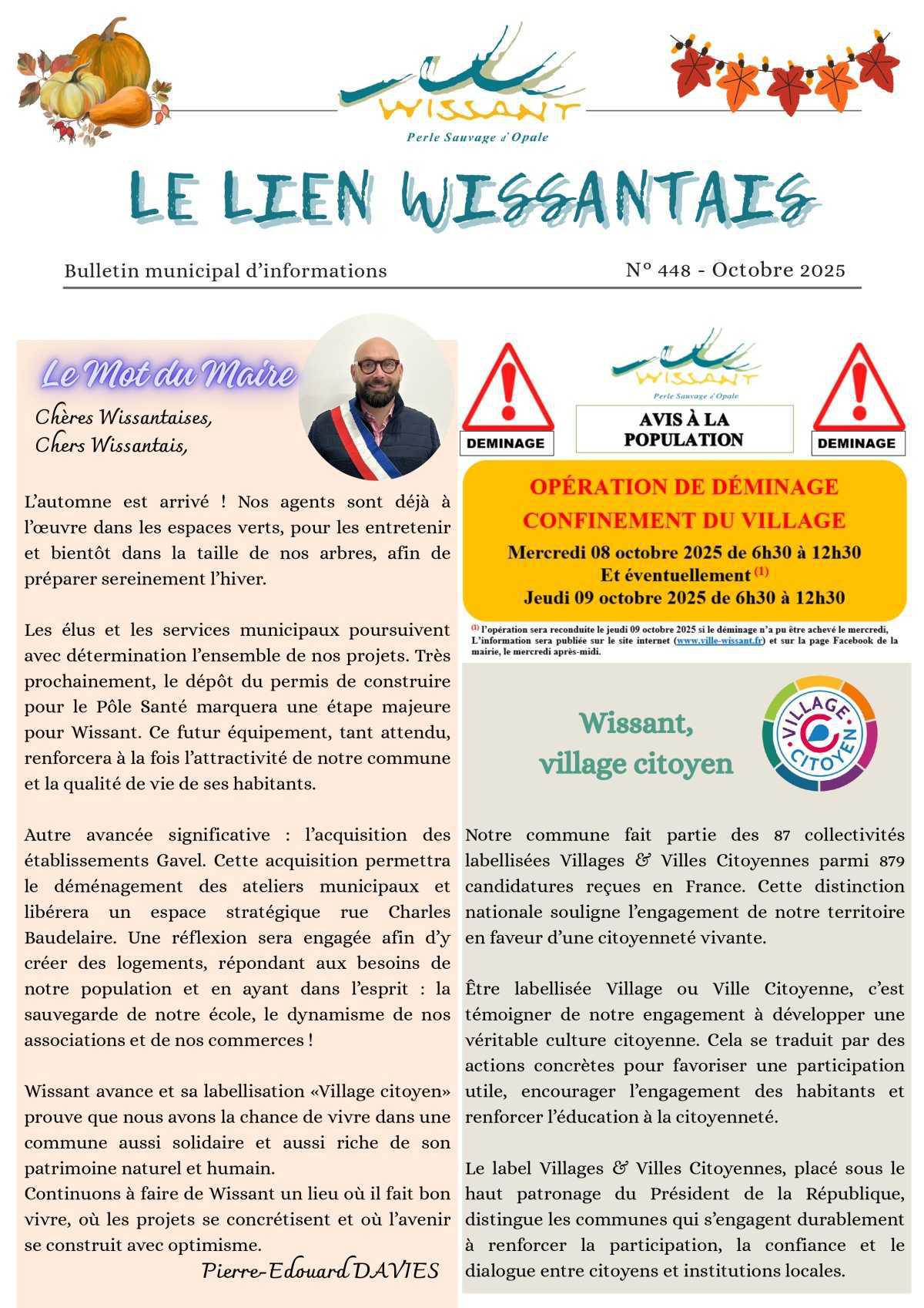 Le Lien Wissantais de Octobre 2025 est en ligne