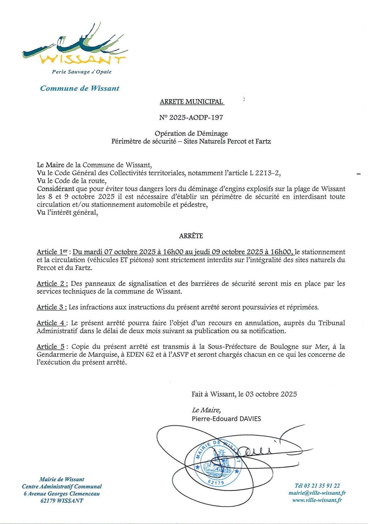 Opération de déminage exceptionnelle à Wissant, le village entièrement confiné Opération de déminage exceptionnelle à Wissant, le village entièrement confiné