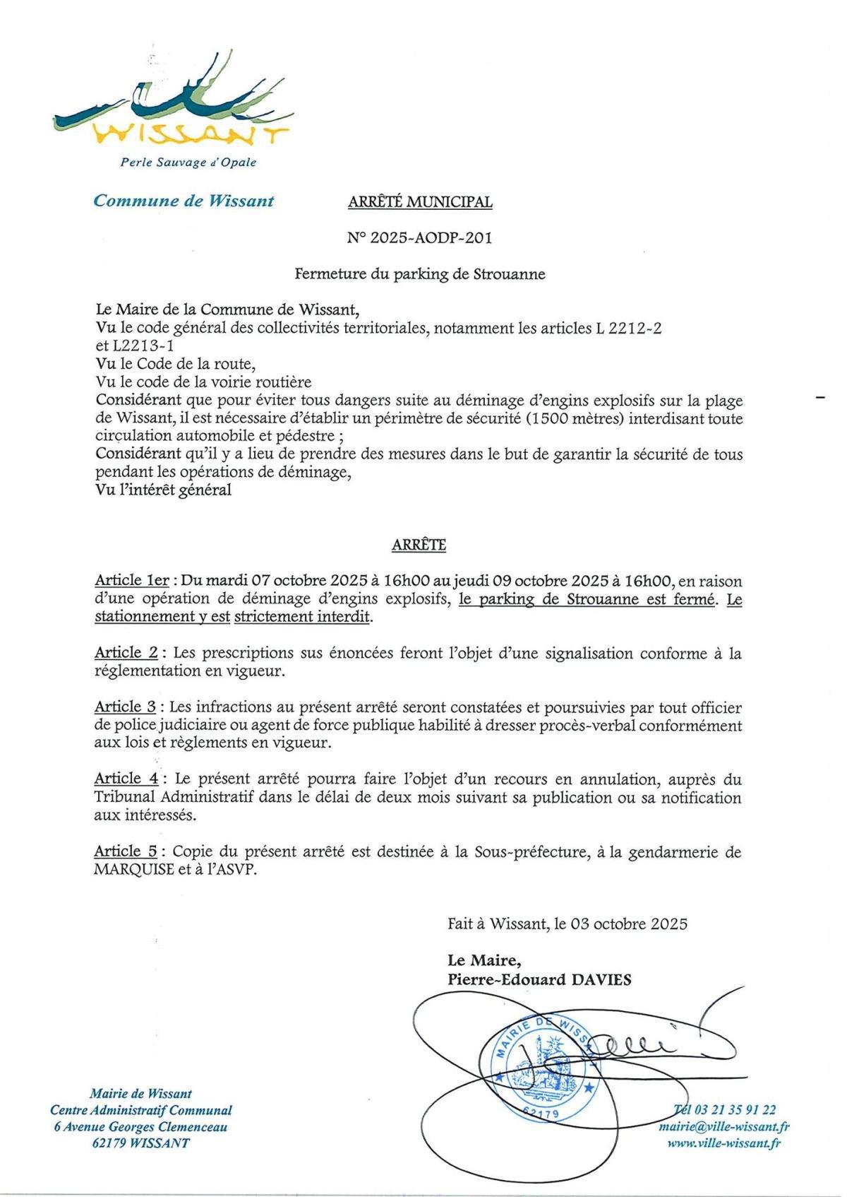 Opération de déminage exceptionnelle à Wissant, le village entièrement confiné Opération de déminage exceptionnelle à Wissant, le village entièrement confiné