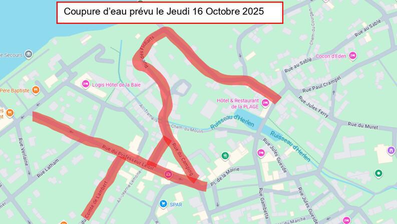 Coupure d'eau ce Jeudi 16 octobre