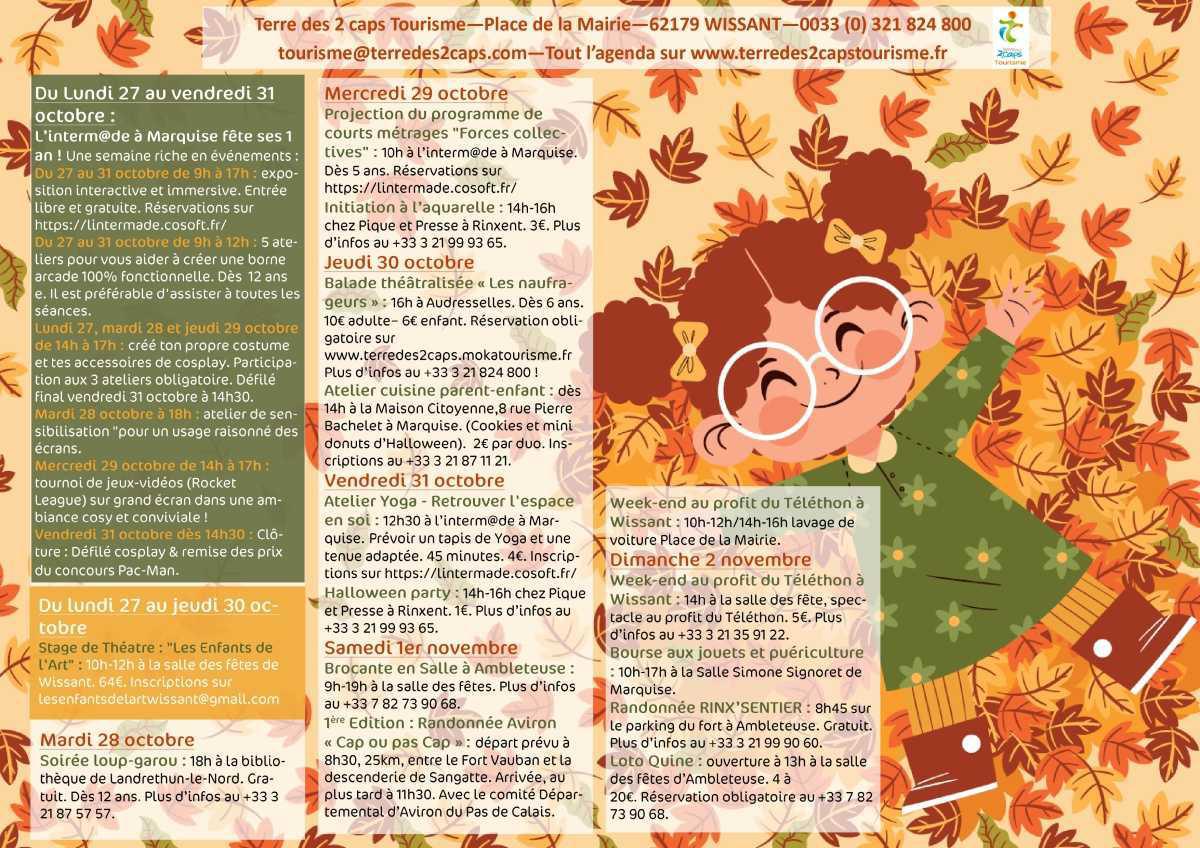Manifestations du 18 octobre au 02 novembre sur La terre des 2 caps