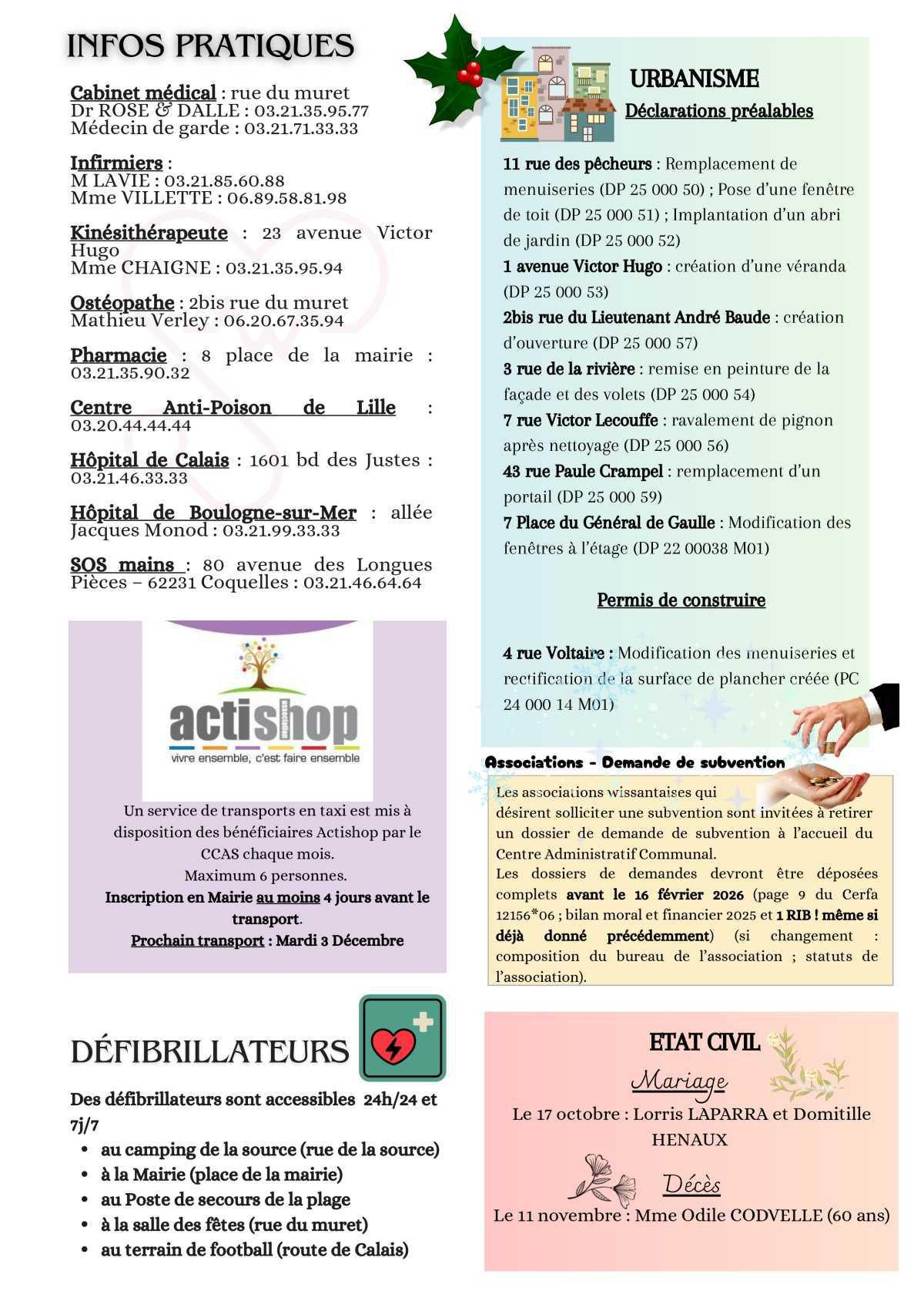 Le Lien Wissantais de Décembre 2025 est en ligne