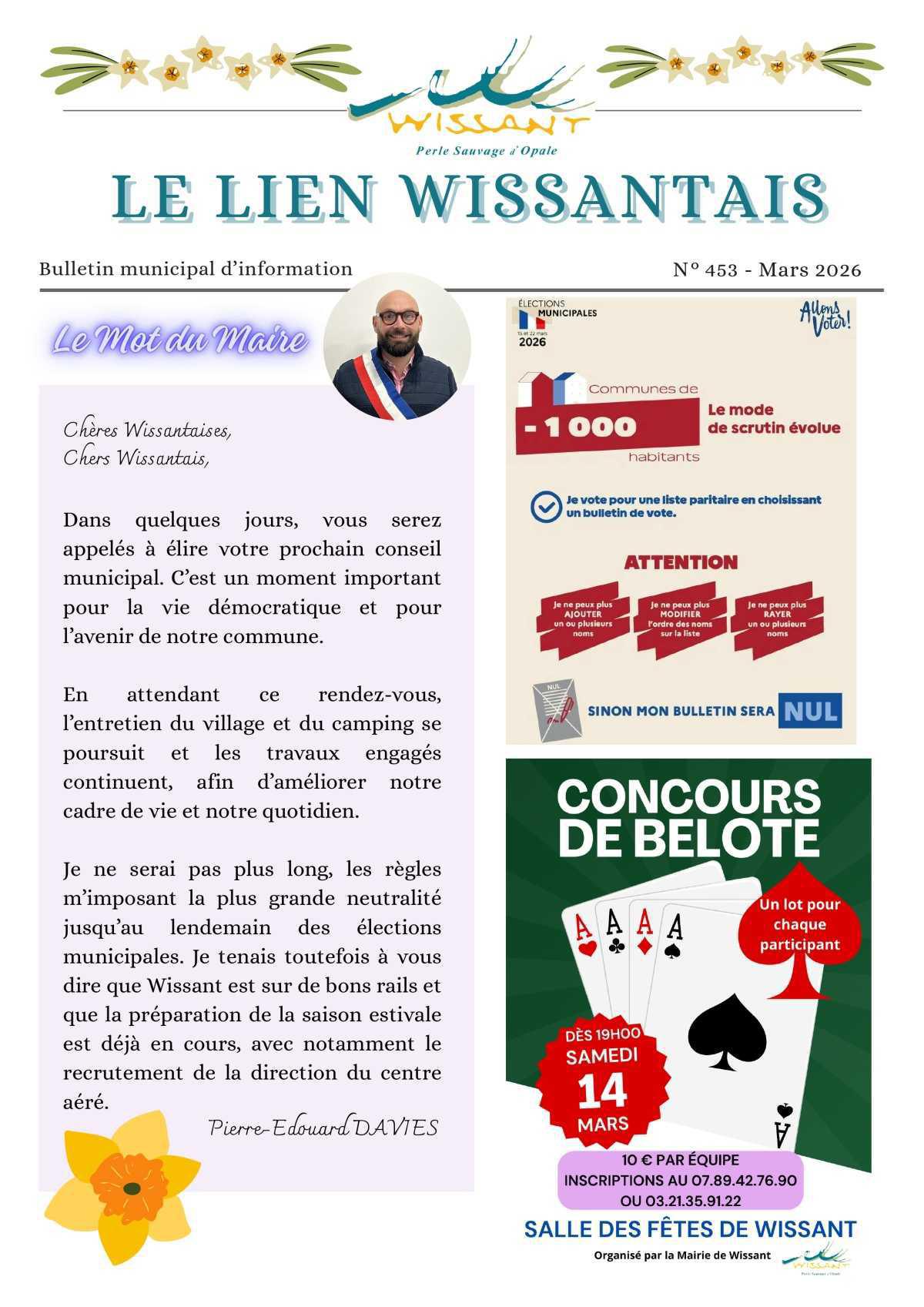 Le Lien Wissantais de Mars 2026 est en ligne