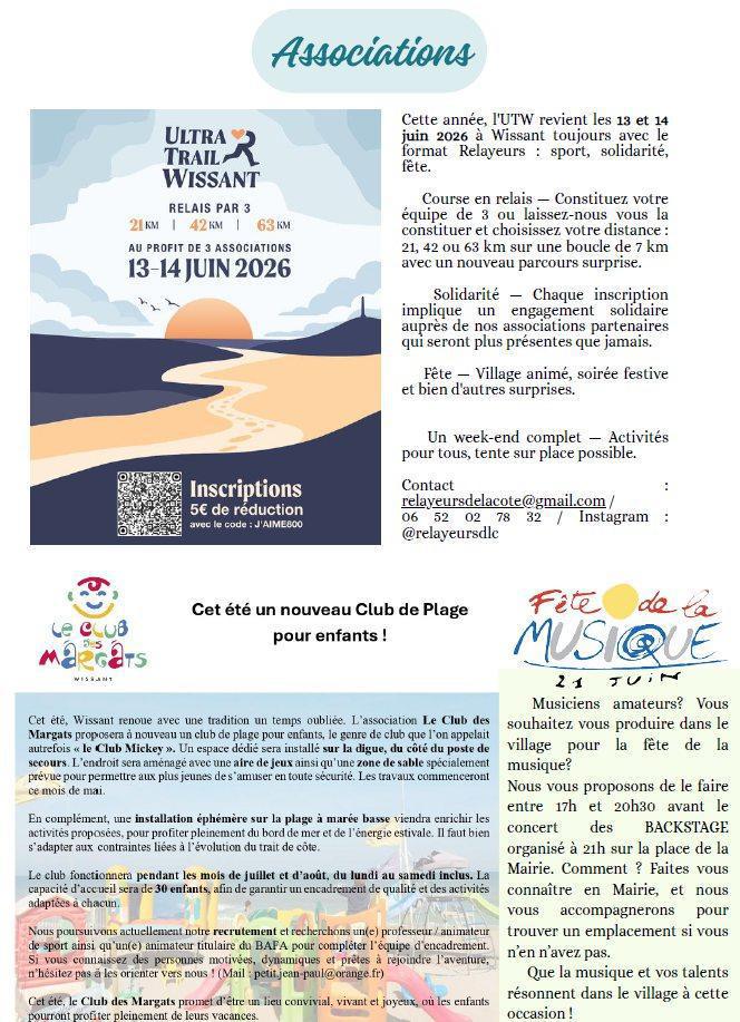 Le Lien Wissantais de Mai 2026 est en ligne