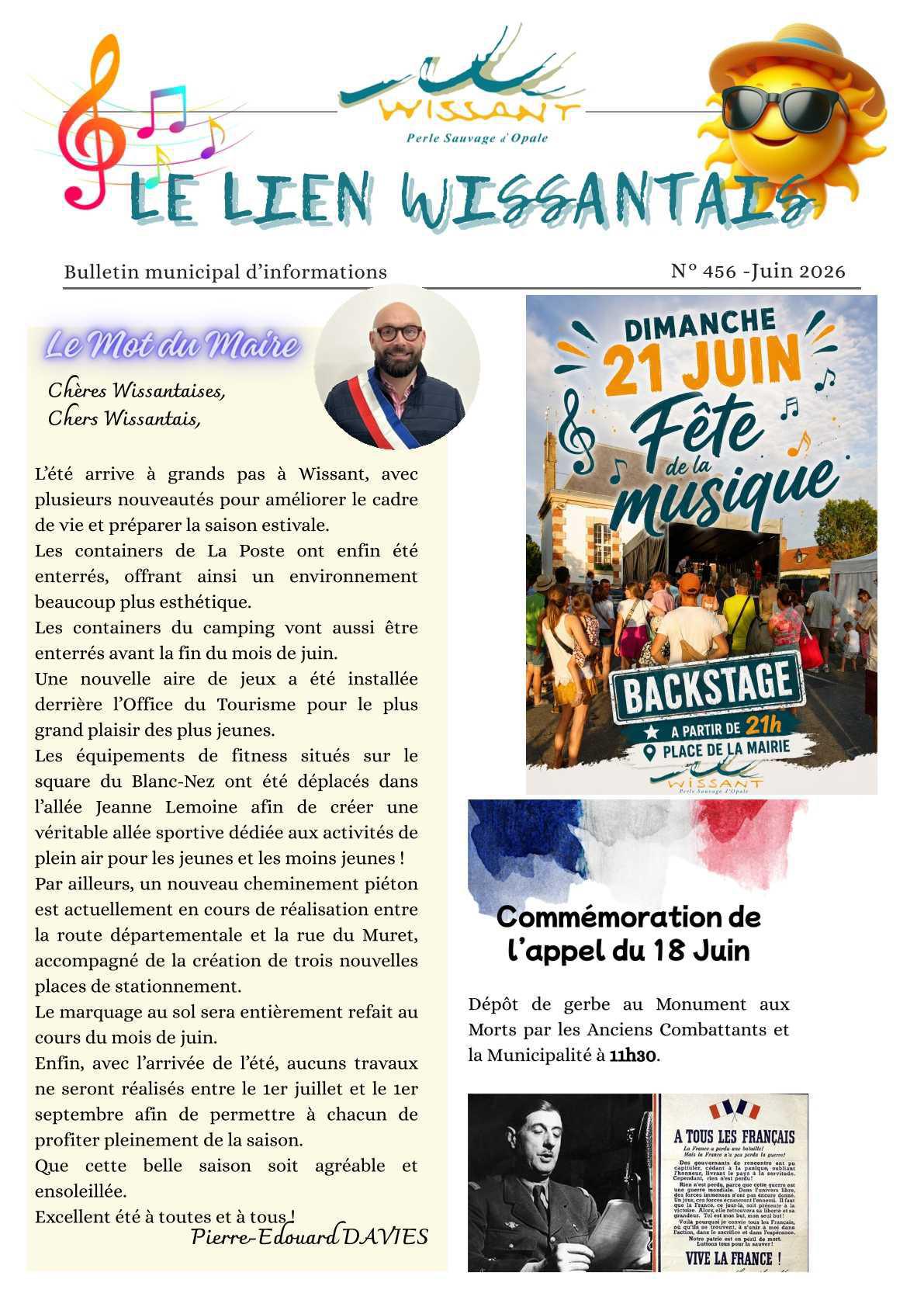Le Lien Wissantais de Juin 2026 est en ligne