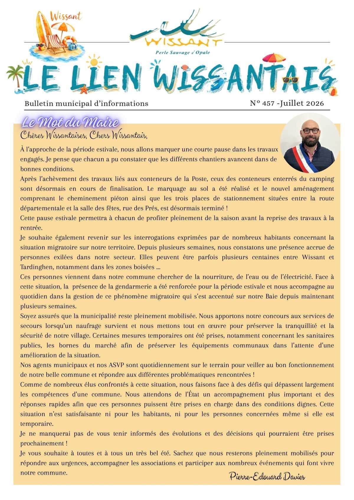 Le Lien Wissantais de Juillet 2026 est en ligne