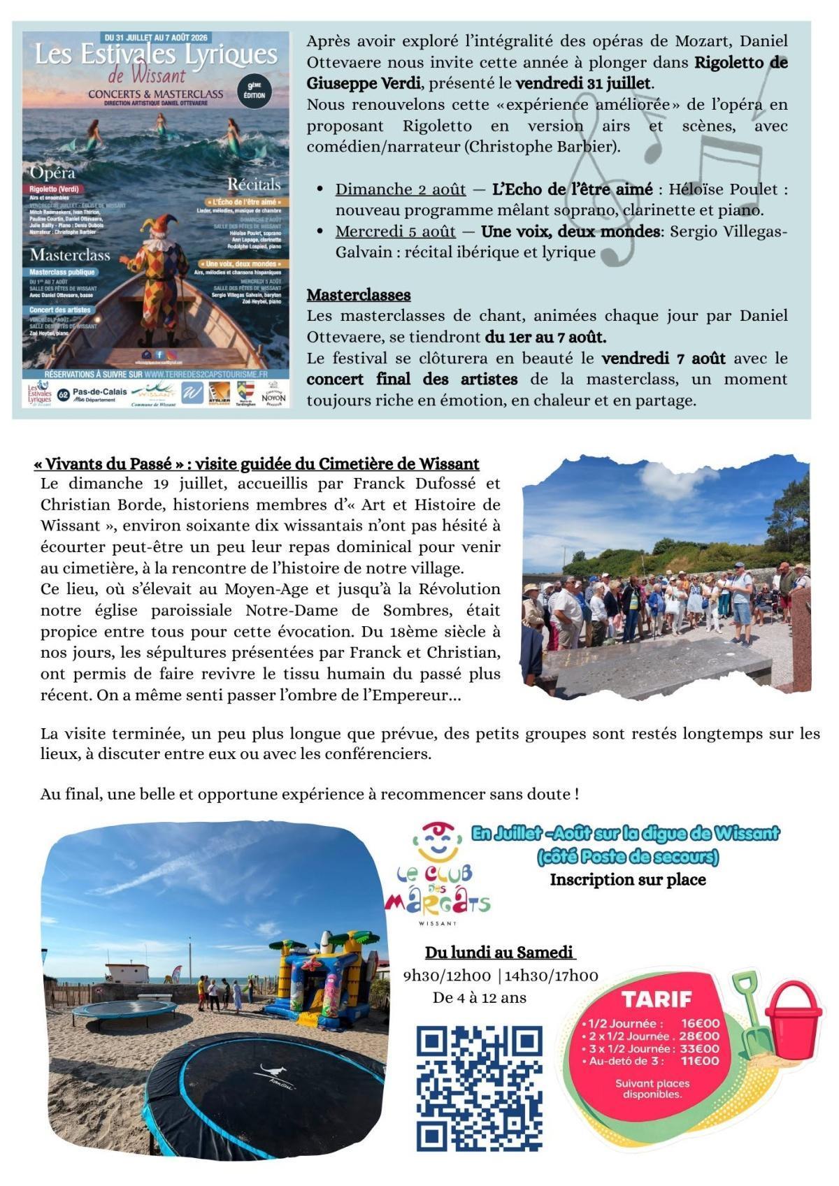 Le Lien Wissantais de Août 2026 est en ligne
