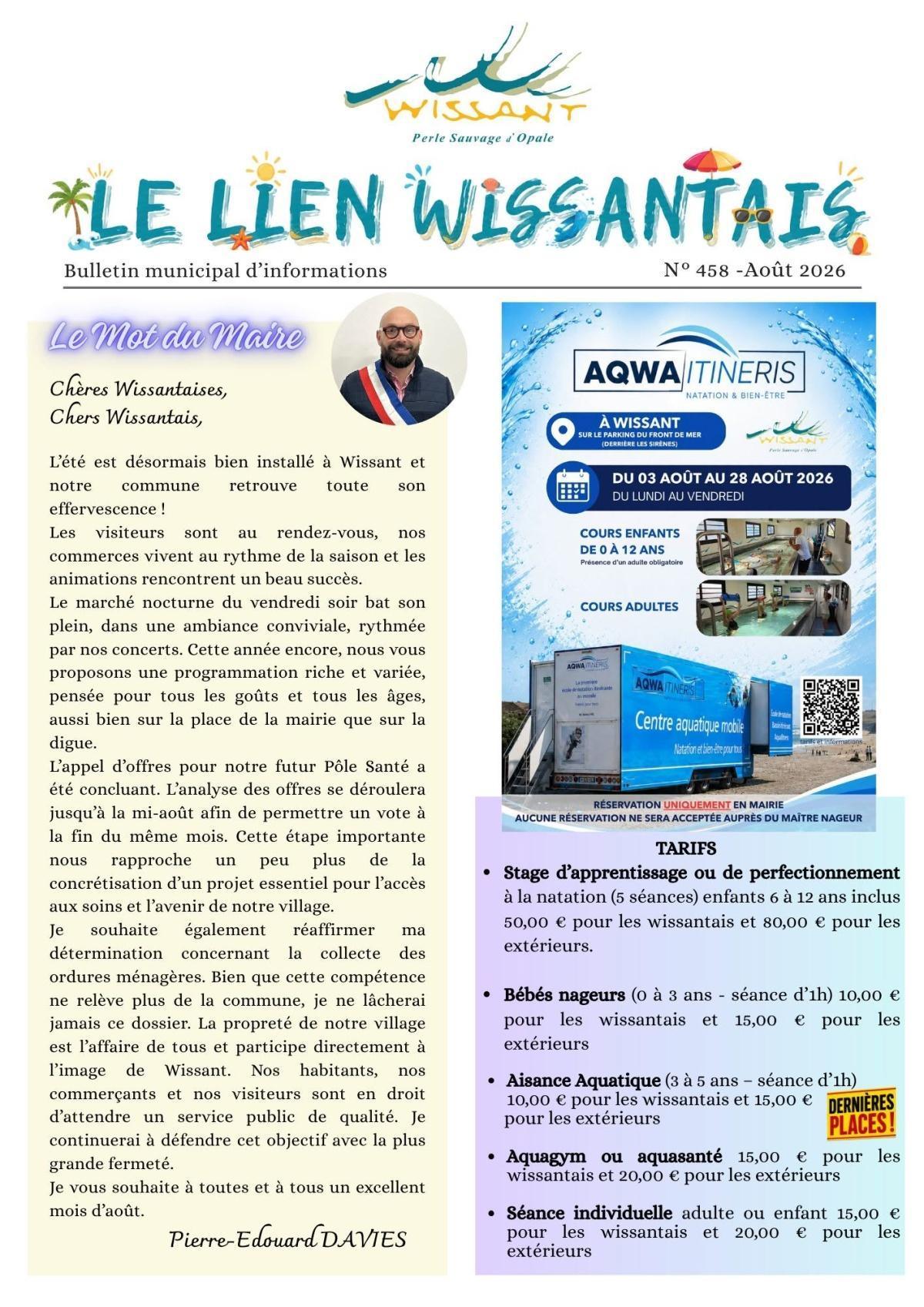 Le Lien Wissantais de Août 2026 est en ligne