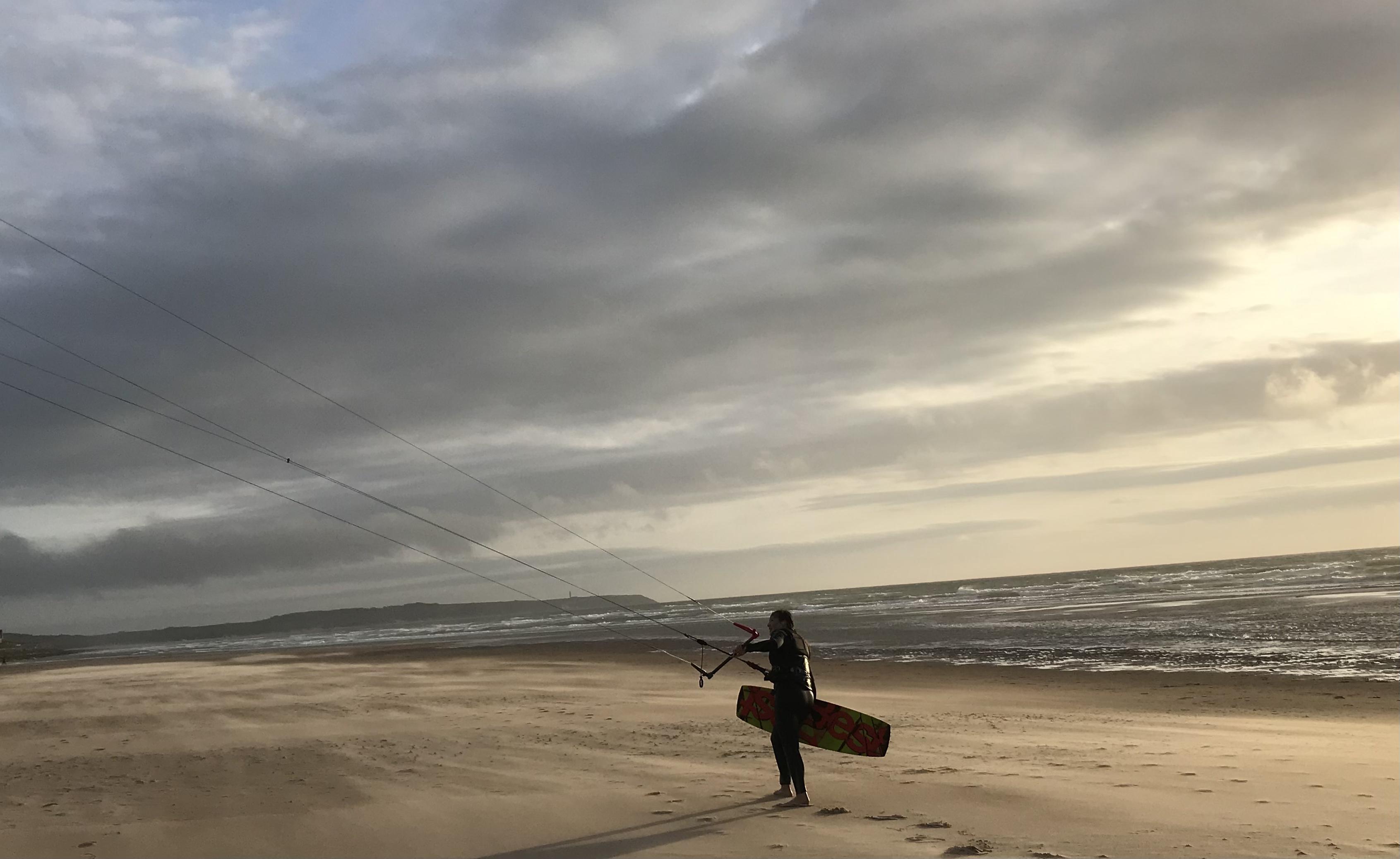 Fin de journée pour le kite 