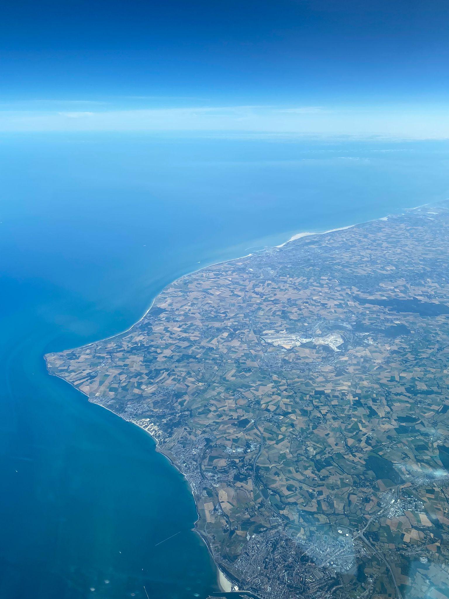 Vue aérienne de la baie de Wissant