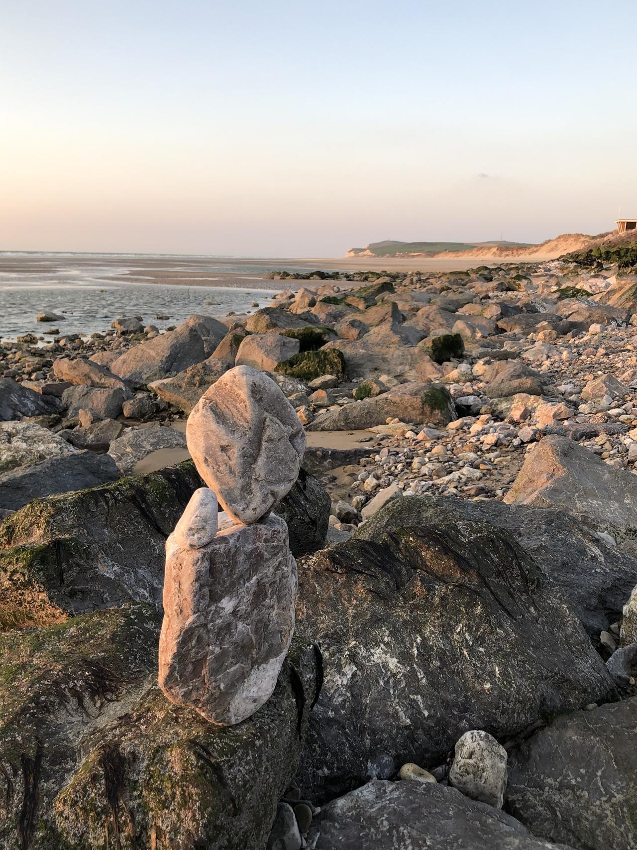 Oeuvre éphémère plage de Wissant