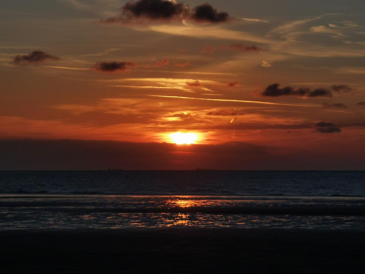 Coucher de soleil sur la plage
