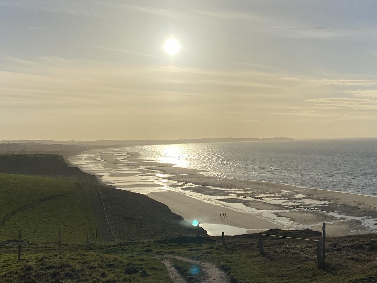 Soleil couchant sur la baie de Wissant
