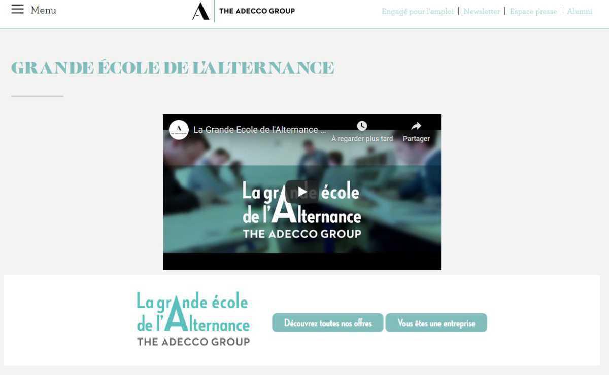 La grande école de l'alternance La grande école de l'alternance