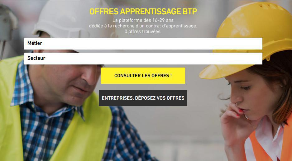 Offres apprentissage BTP Offres apprentissage BTP