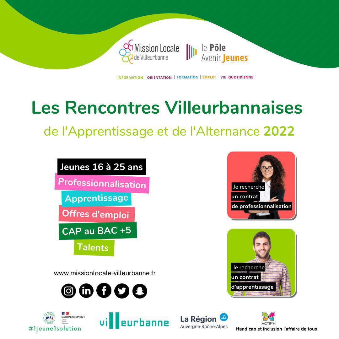Les Rencontres Villeurbannaises de l'Apprentissage et de l'Alternance 2022 Les Rencontres Villeurbannaises de l'Apprentissage et de l'Alternance 2022