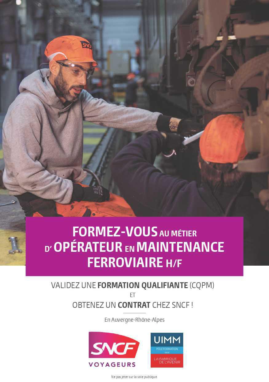 Opérateur de Maintenance Ferroviaire H/F - SNCF Opérateur de Maintenance Ferroviaire H/F - SNCF
