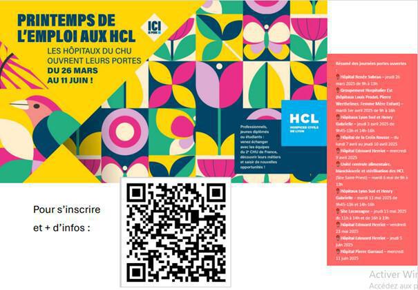 Printemps de l’emploi aux HCL : le CHU ouvre ses portes !