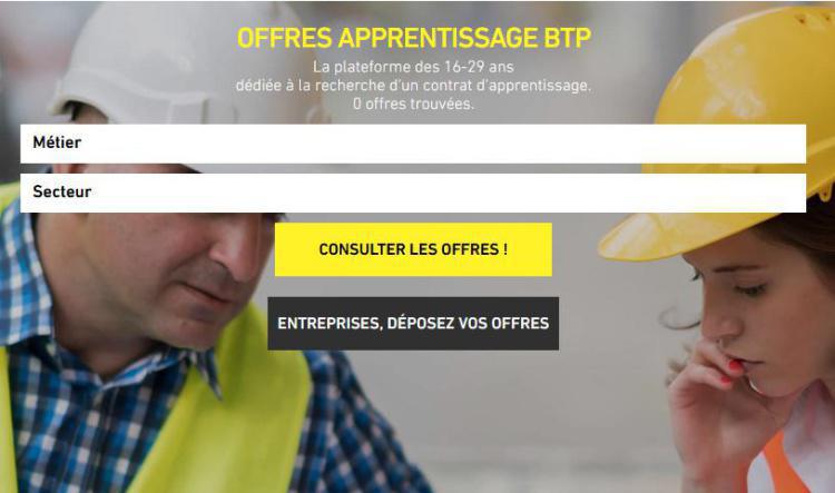 Offres apprentissage BTP