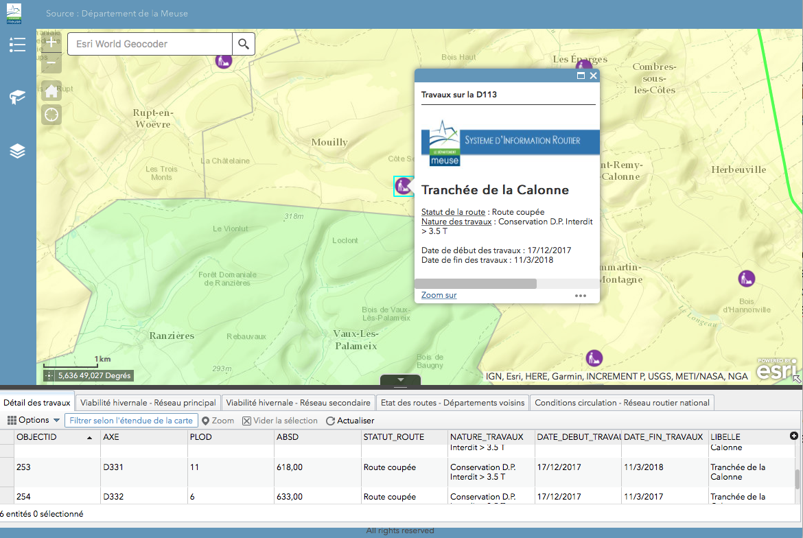 Info trafic de la Meuse en ligne