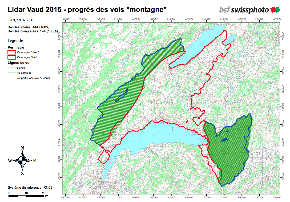 Campagne de relevés LiDAR du canton de Vaud