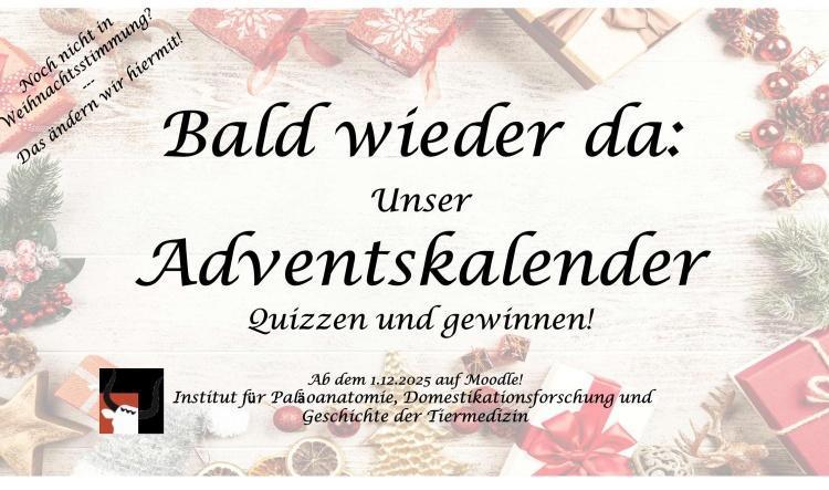 Herzliche Einladung zur Teilnahme am Adventskalender der Paläoanatomie!