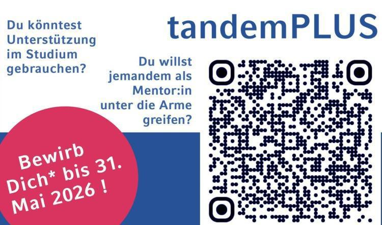 Mentoringprogramm tandemPLUS im Wintersemester 2026/27