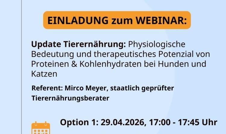 🐶🐱 Kostenloses Webinar zur Tierernährung!