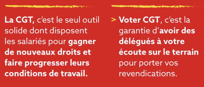 Elections : la profession de foi CGT