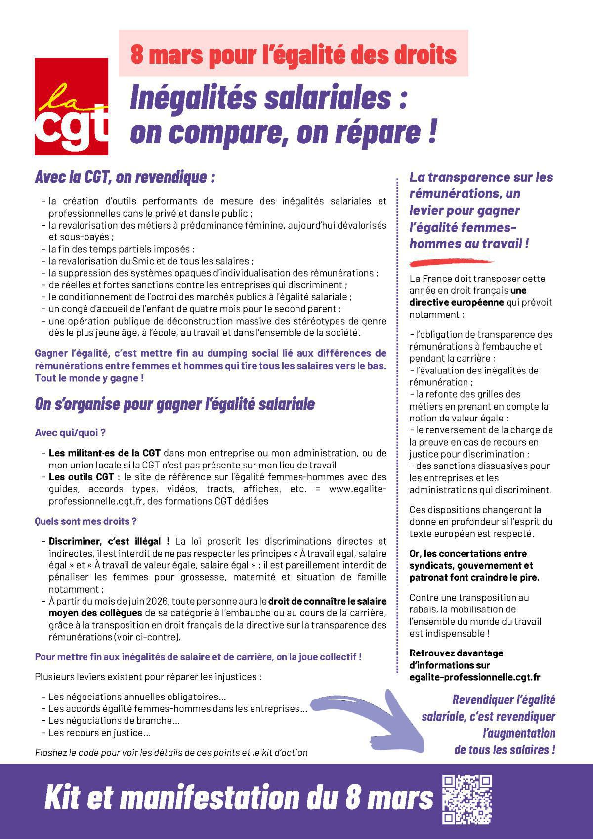 8 mars : l’égalité doit être une réalité, gagnons-la ! 8 mars : l’égalité doit être une réalité, gagnons-la !