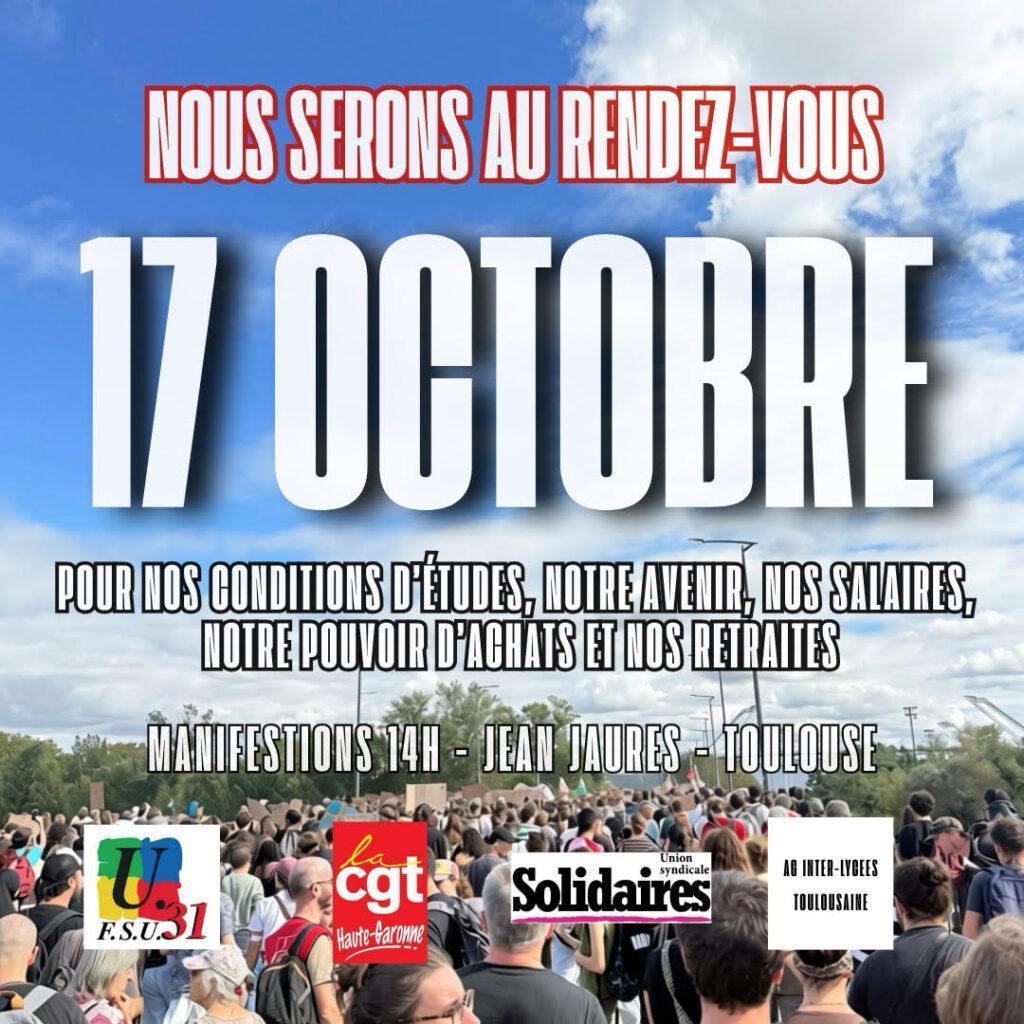 17 octobre : on continue !