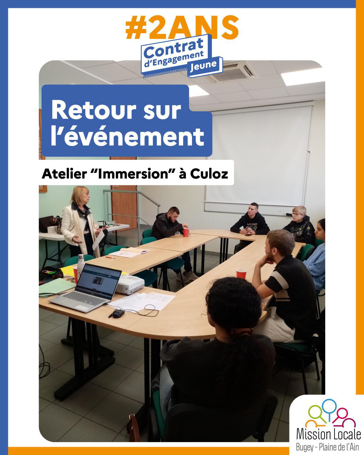 Retour sur l'atelier "Immersion" à Culoz