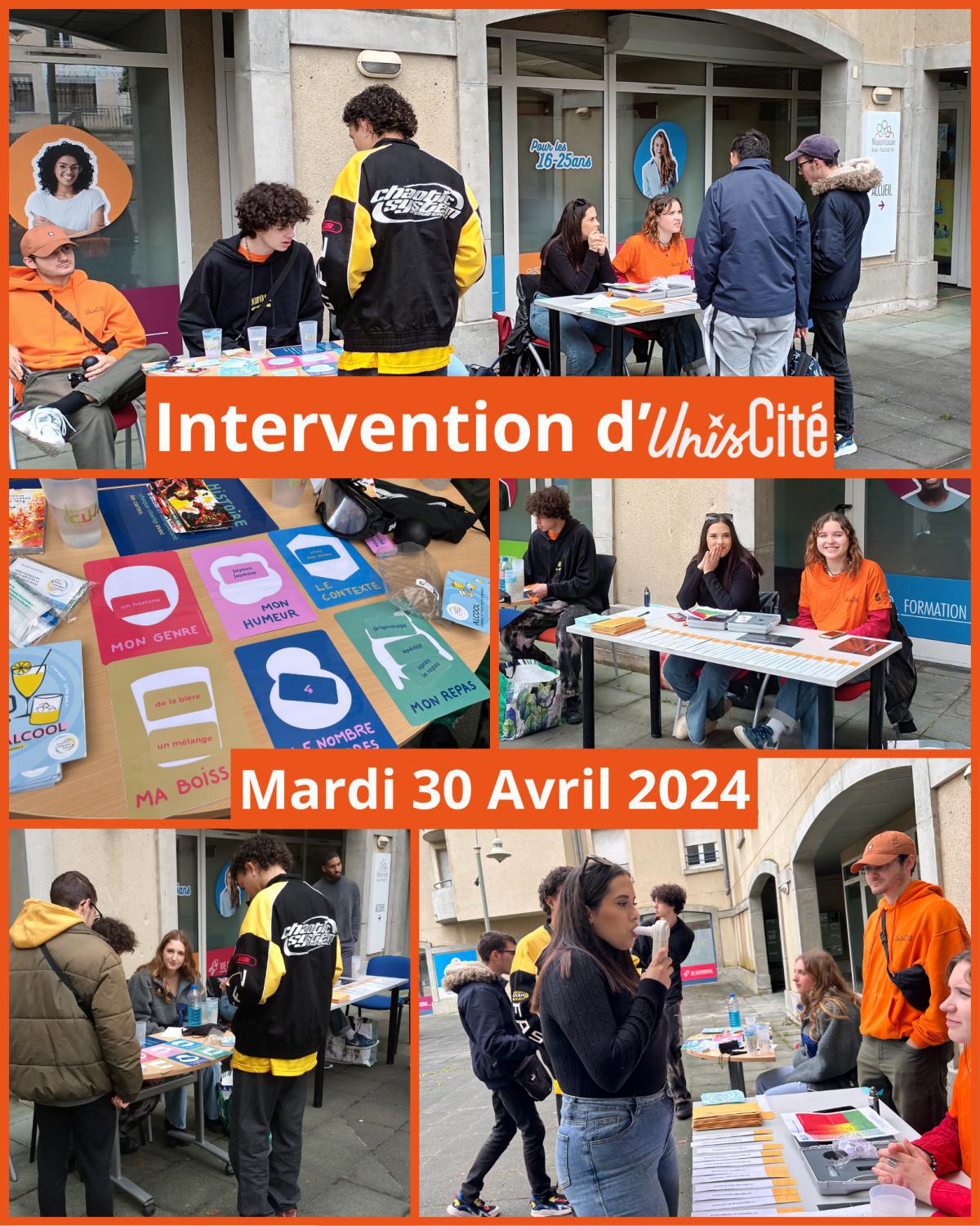 Intervention prévention addiction d'Unis-cité le 30 Avril à la MLJ d'Ambérieu