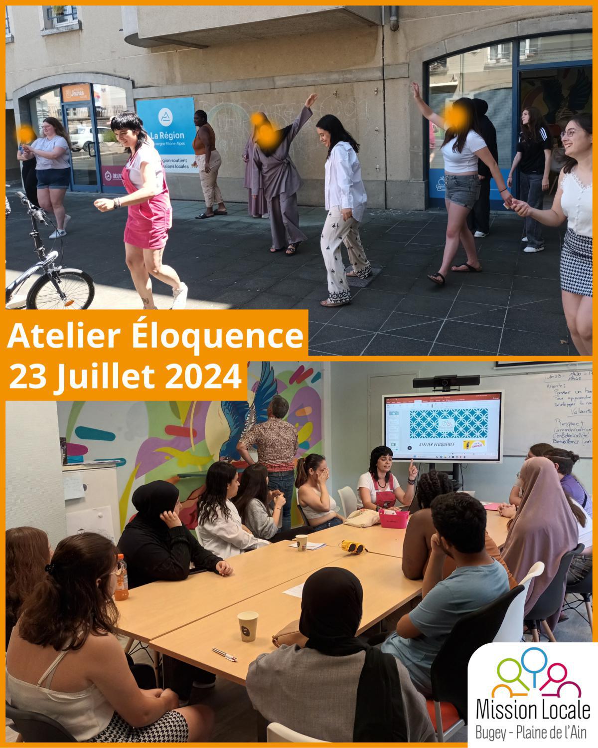 Atelier Eloquence du 23 Juillet 2024