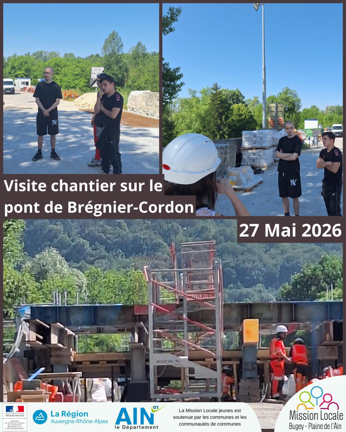 Visite chantier sur le pont de Brégnier-Cordon