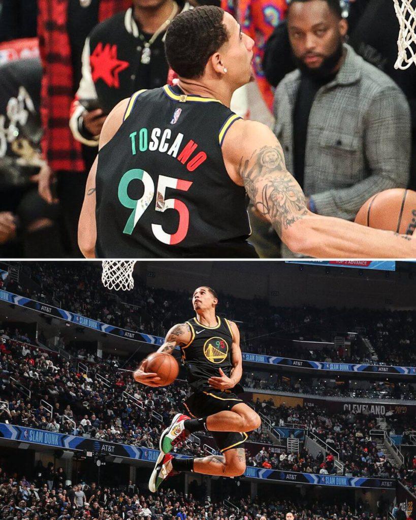 Juan Toscano-Anderson Wears Mexico-Themed Warriors Jersey at NBA Slam Dunk Contest