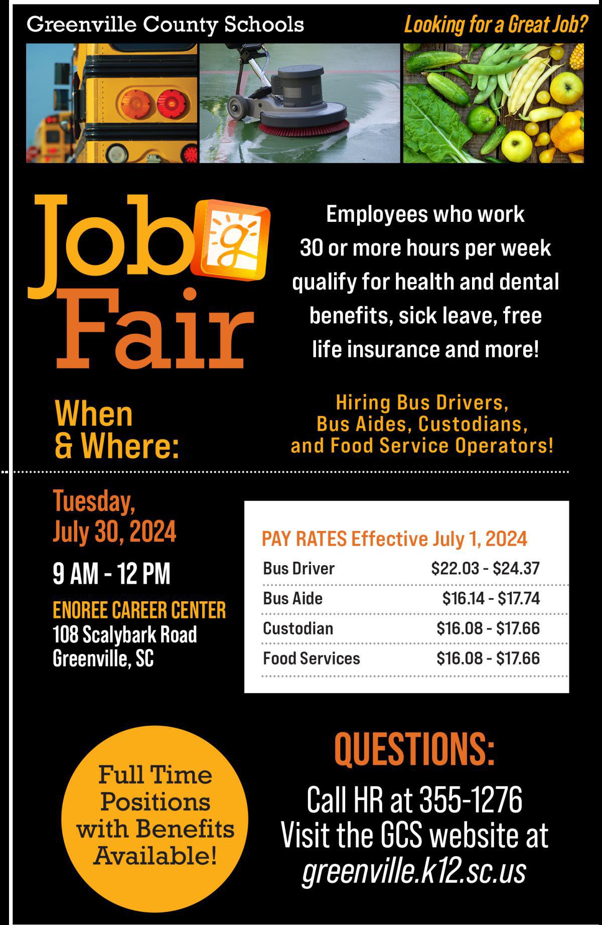 Job Fair Tuesday, July 30