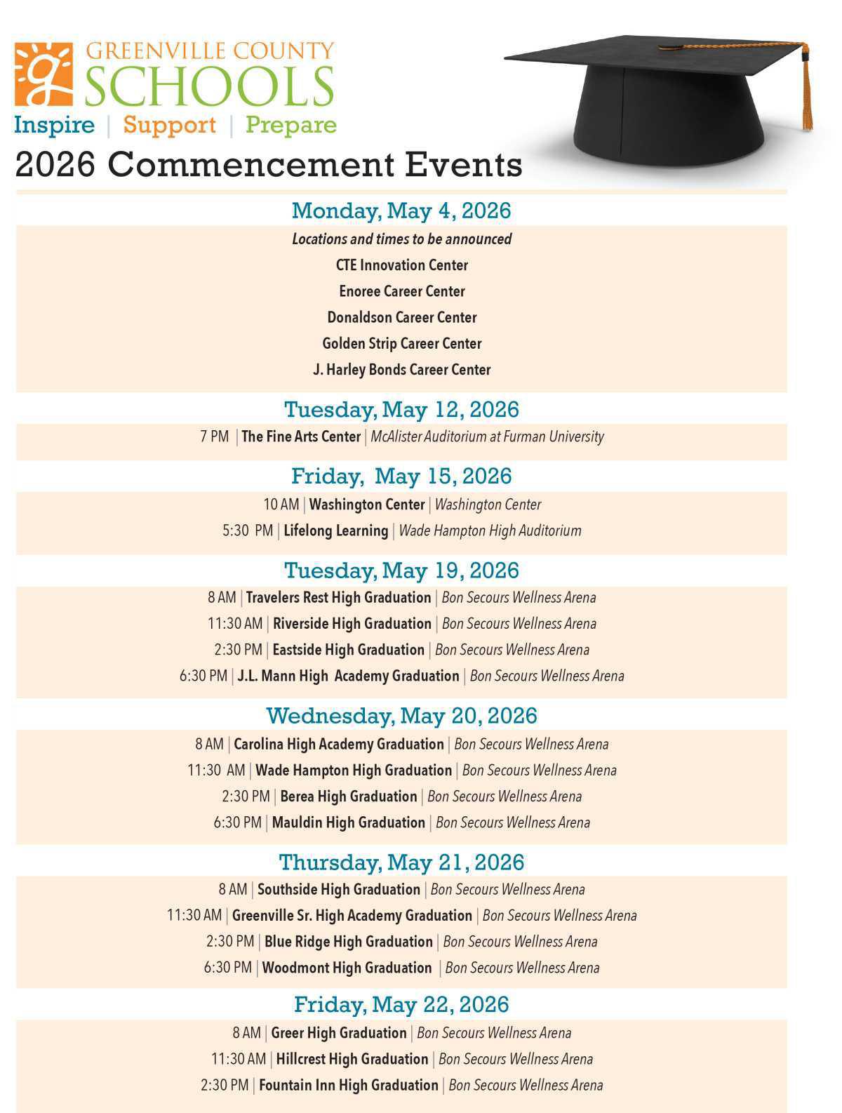 2026 High School Graduations