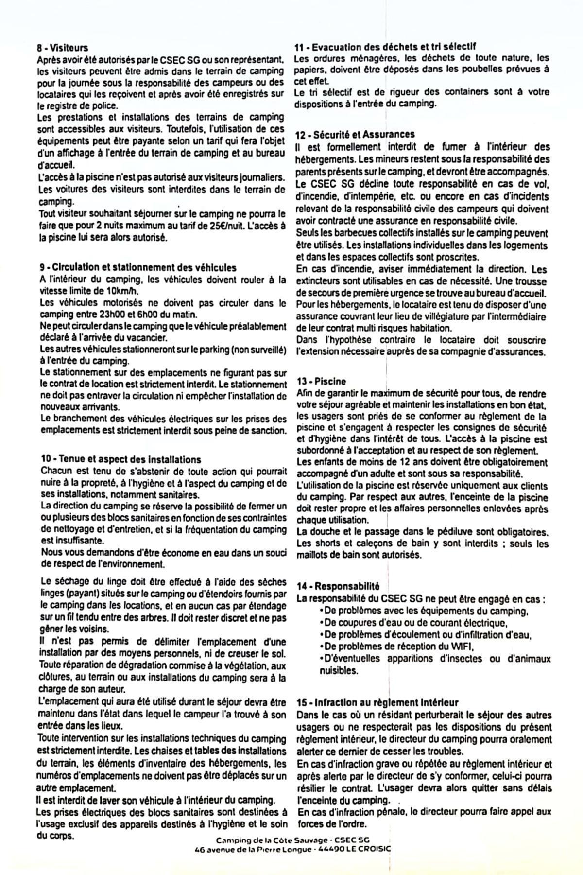 Règlement du village