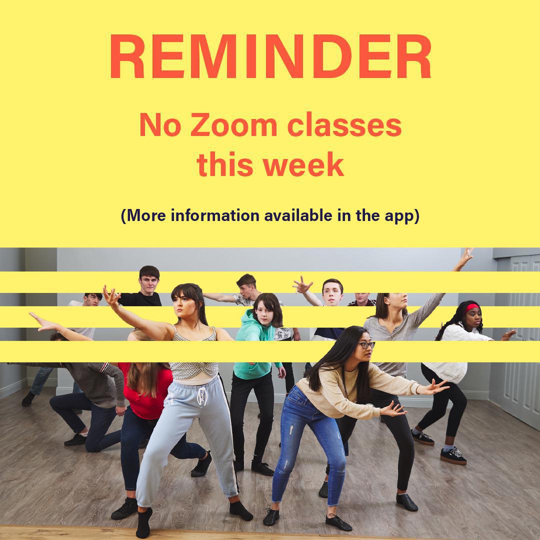 No Zoom classes this week