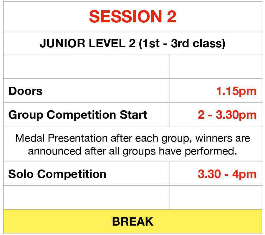 DANCE EXTRAVAGANZA - SCHEDULE