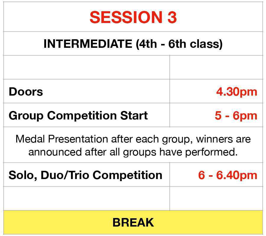 DANCE EXTRAVAGANZA - SCHEDULE