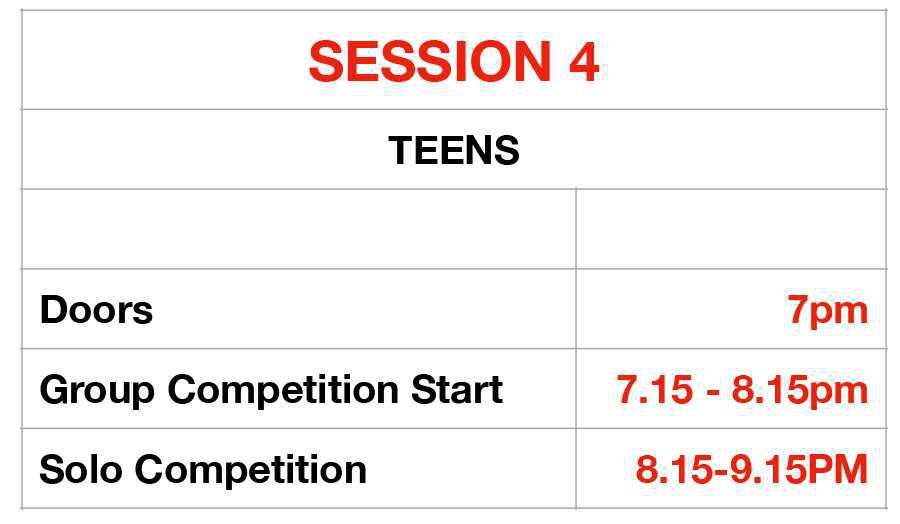 DANCE EXTRAVAGANZA - SCHEDULE